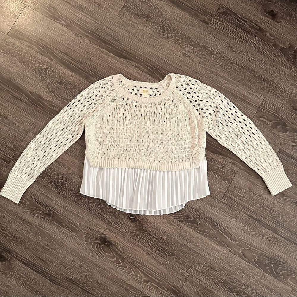 Maeve Layered Pleated Sweater